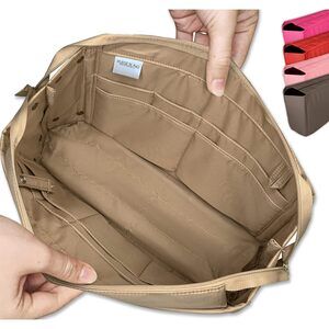 2687 Exclusive Zippered Purse Organizer Insert Handbags, Shaper